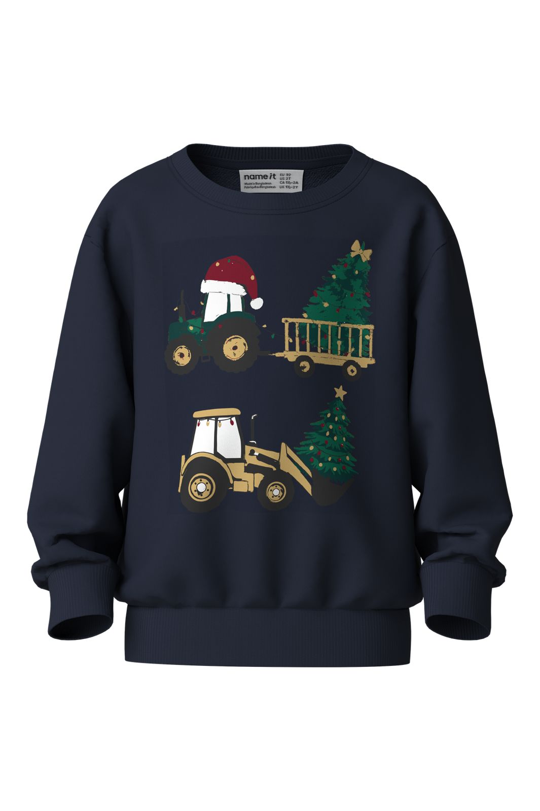 Name It - Nmmvoluf Ls Nreg Sweat - 5124133 Navy Blazer Excavator