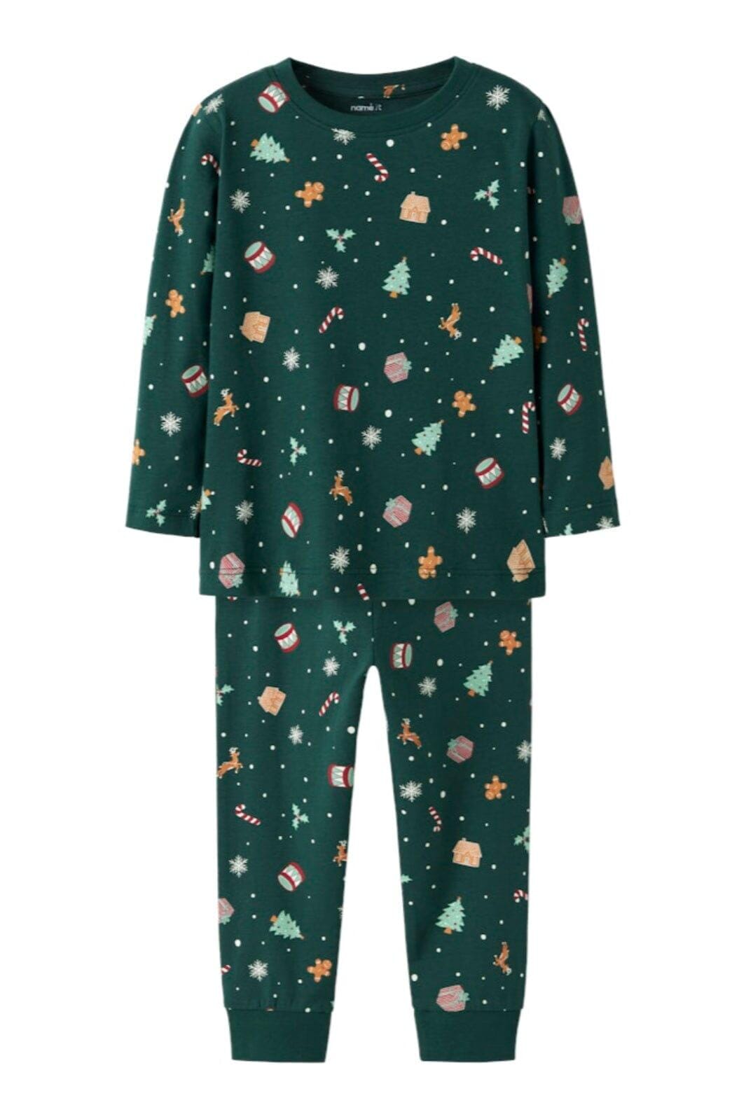 Name It - Nmnvismas Ls Nightset - 4918964 Botanical Garden Xmas Aop Nattøj 