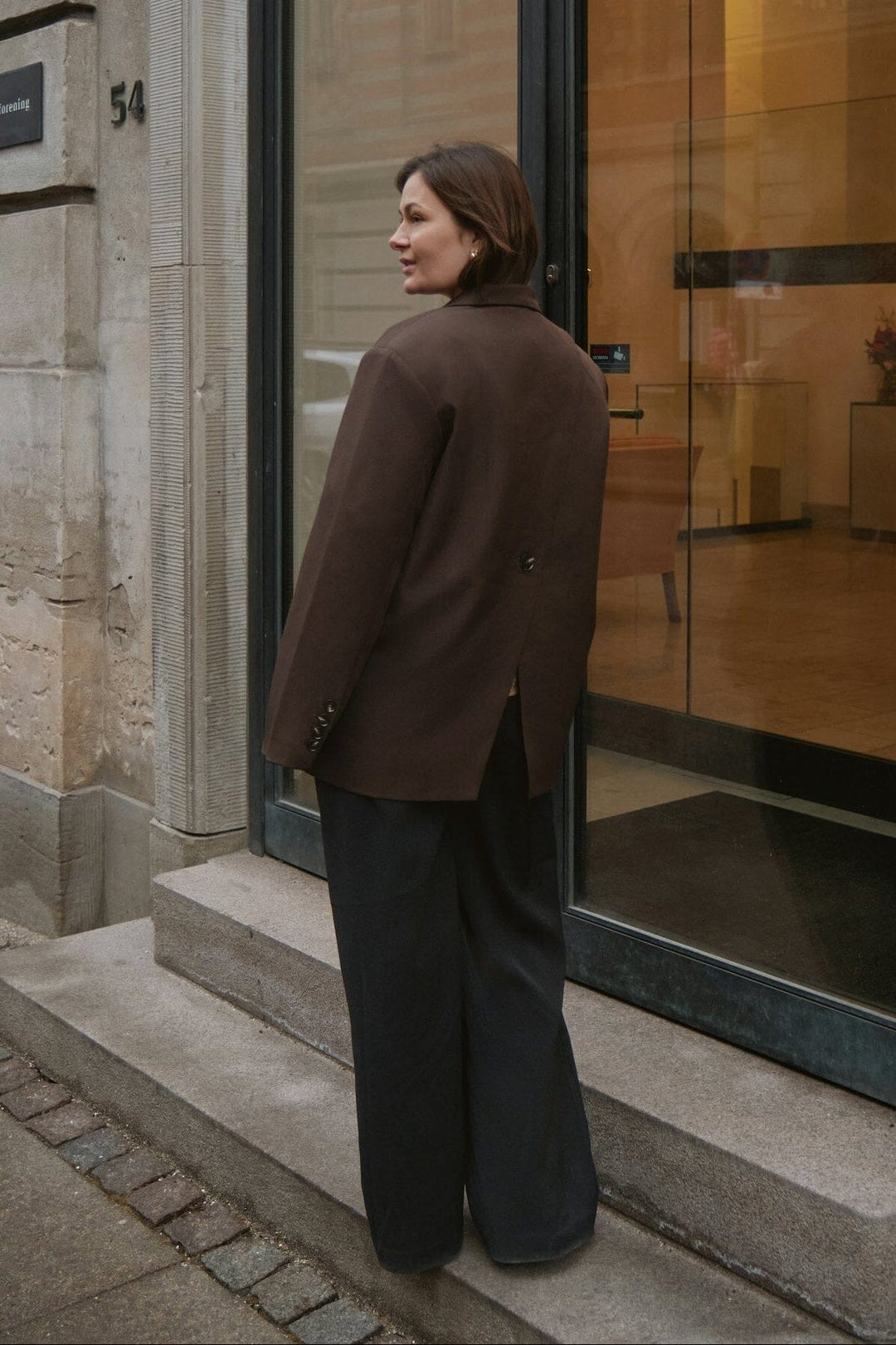 Neo Noir - Aarielle Structure Blazer 168202 - 676 - Dark Brown Blazere 