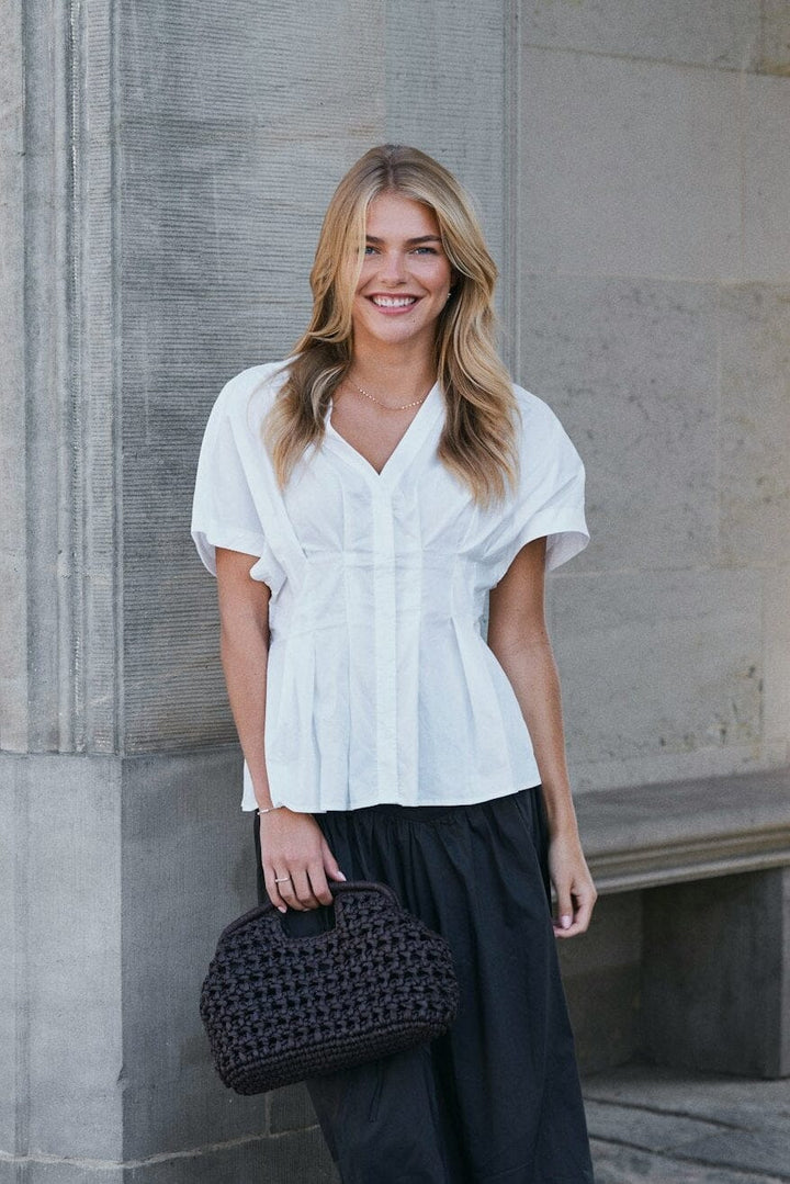 Neo Noir - Adamma Poplin Blouse 169004 - 120 - White Bluser 