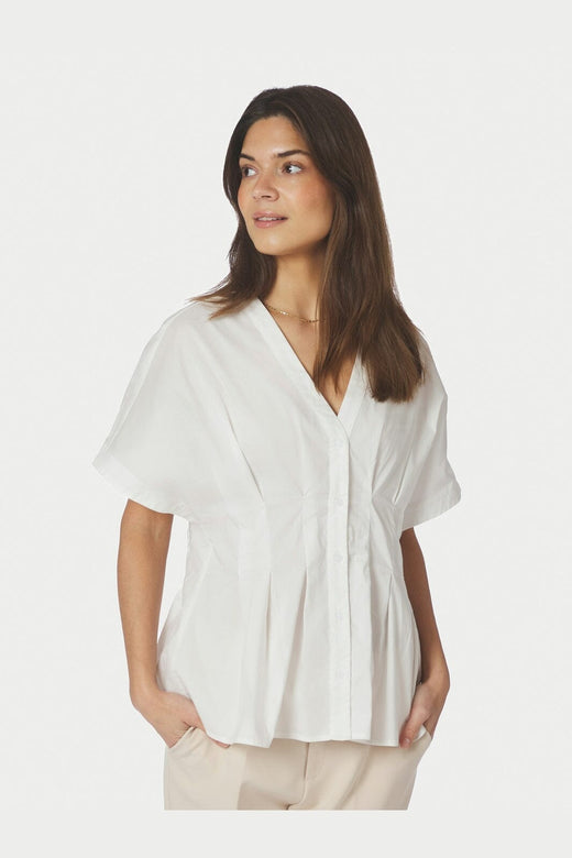 Neo Noir - Adamma Poplin Blouse 169004 - 120 - White