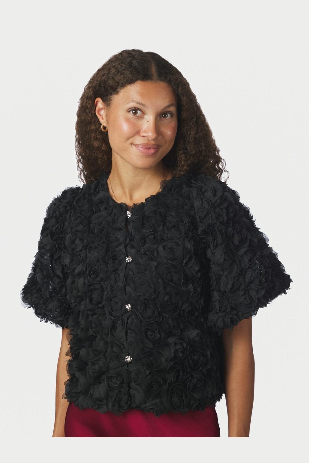 Neo Noir - Aisa Flower Blouse 168409 - 100 - Black