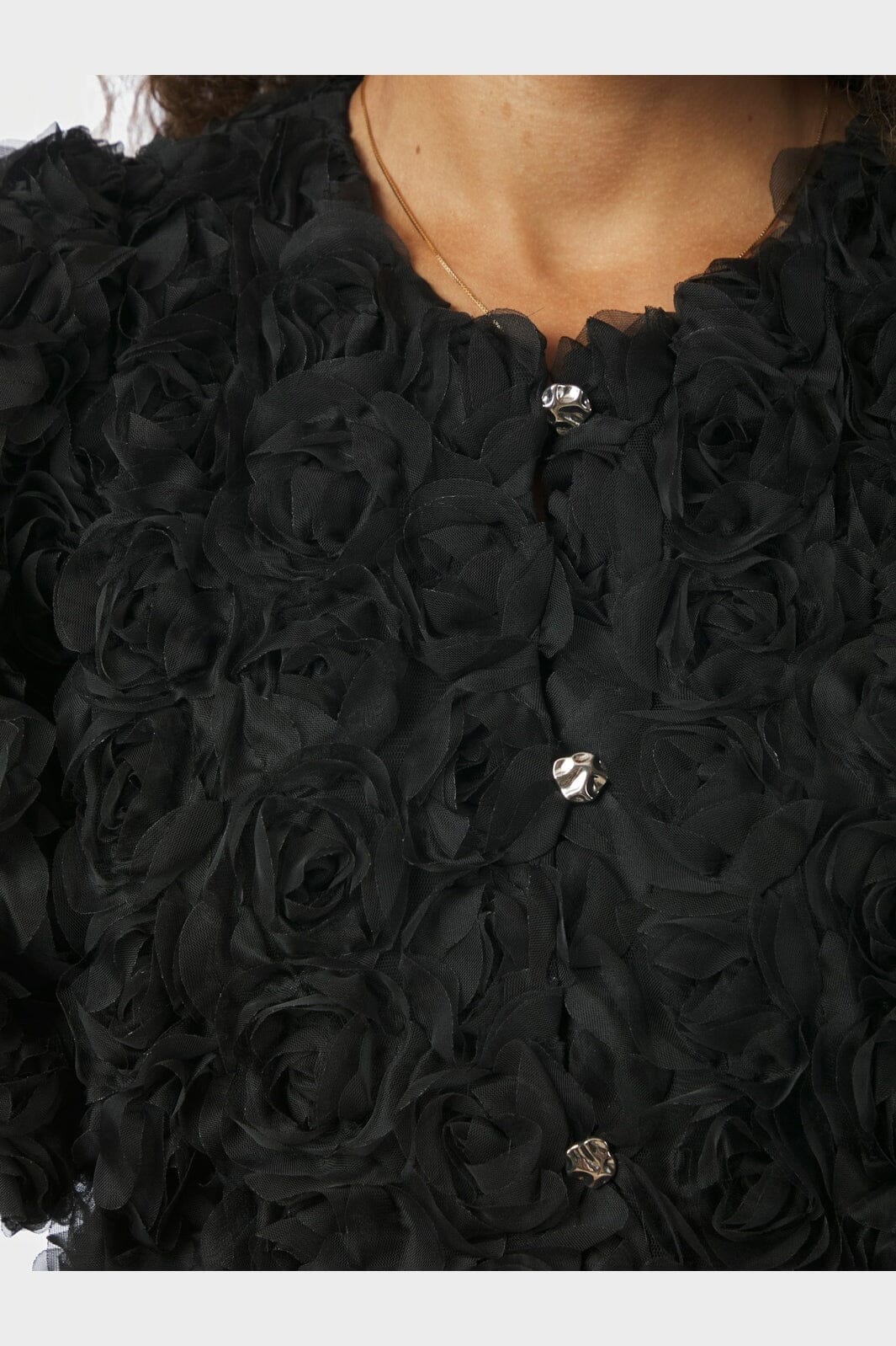 Neo Noir - Aisa Flower Blouse 168409 - 100 - Black