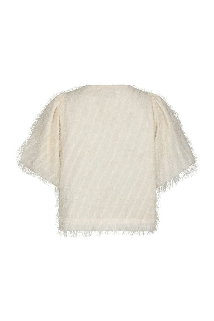 Neo Noir - Aisa Frilly Blouse 167582 - 122 - Creme