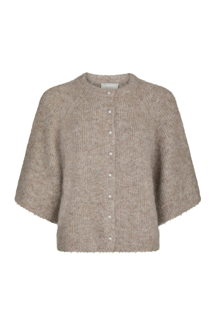 Neo Noir - Amaya Fluffy Knit Cardigan 167529 - 976 - Beige Melange