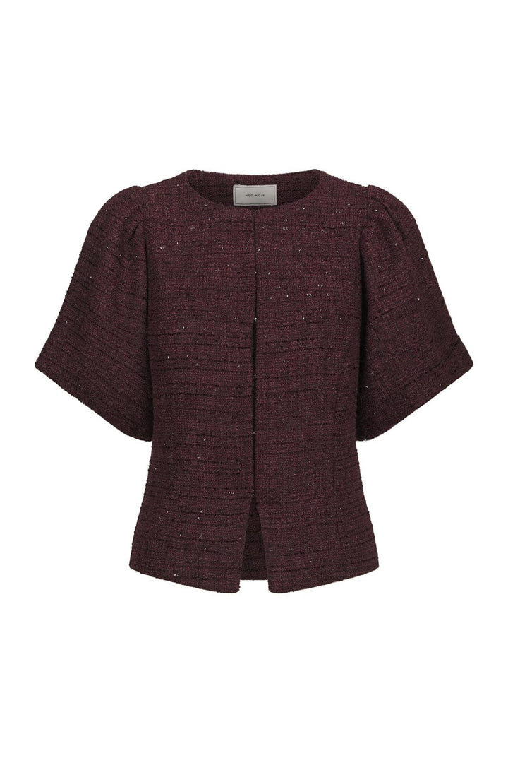 Neo Noir - Anela Boucle Glitz Blouse 170360 - 682 - Wine