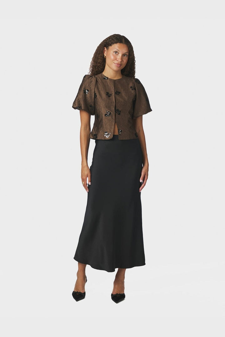 Neo Noir - Anela Sequins Blouse 171076 - 210 - Brown