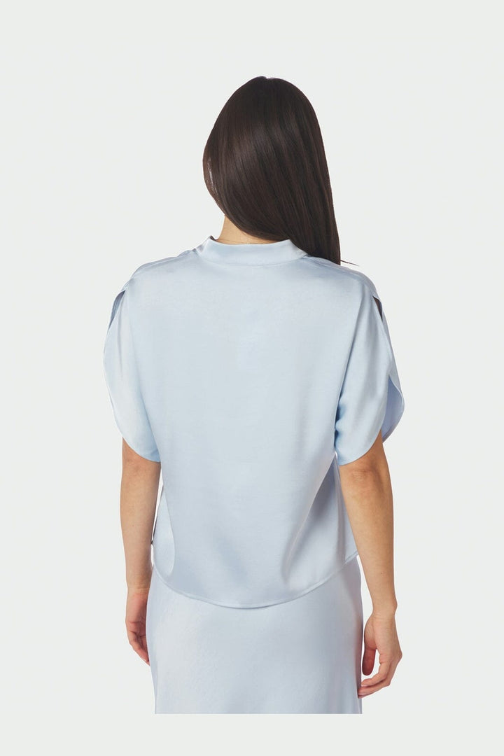 Neo Noir - Anelle Heavy Sateen Blouse 168286 - 145 - Light Blue