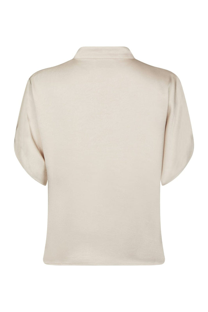 Neo Noir - Anelle Heavy Sateen Blouse 168286 - 621 - Pearl