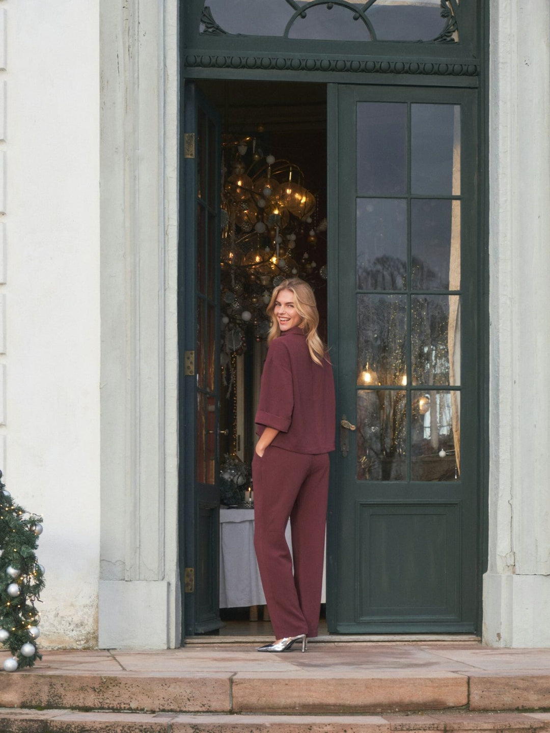 Neo Noir - Arlo Crepe Jumpsuit 160807 - 174 - Burgundy Buksedragter 