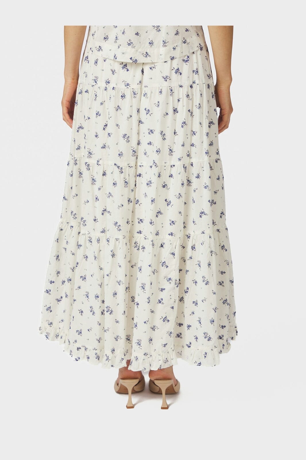 Neo Noir - Asta Small Blossom Skirt 165649 - 252 - White Blue