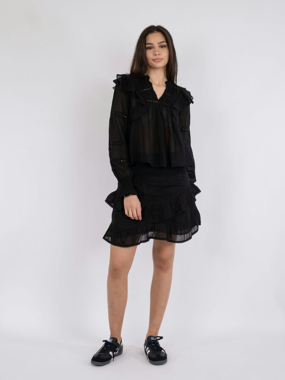 Neo Noir - Aurika S Voile Blouse - Black