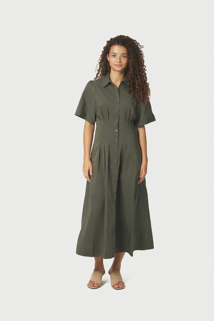 Neo Noir - Baia Poplin Dress 165343 - 151 - Army
