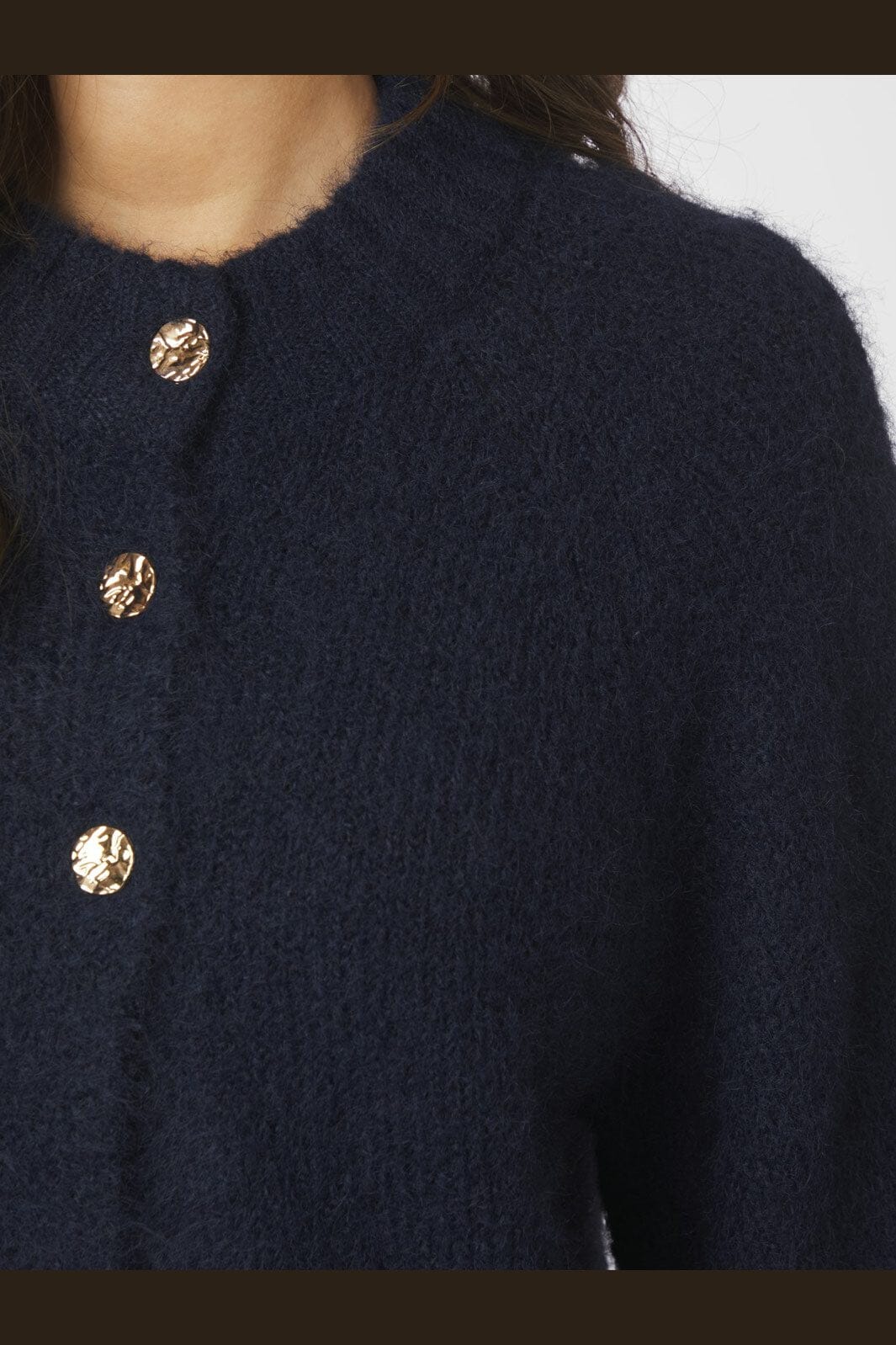 Neo Noir - Benuta Fluffy Knit Cardigan 165816 - 141 - Navy