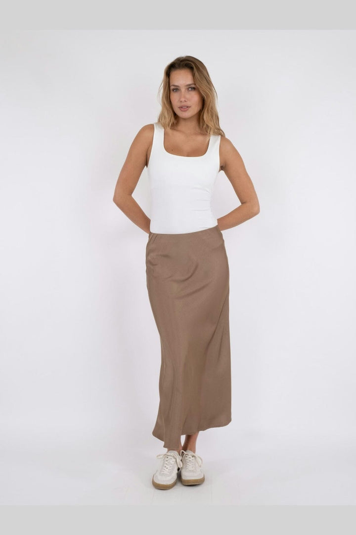 Neo Noir - Bovary Skirt 157755 - 811 - Dark Taupe