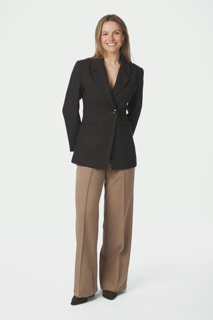 Neo Noir - Bowie Herringbone F Blazer 168544 - 676 - Dark Brown