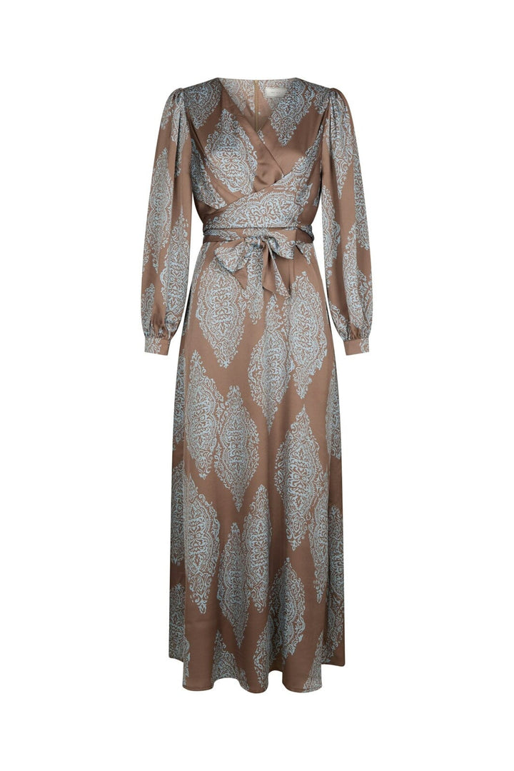 Neo Noir - Bretti Paisley Drop Dress 168466 - 481 - Dark Taupe/Light Blue