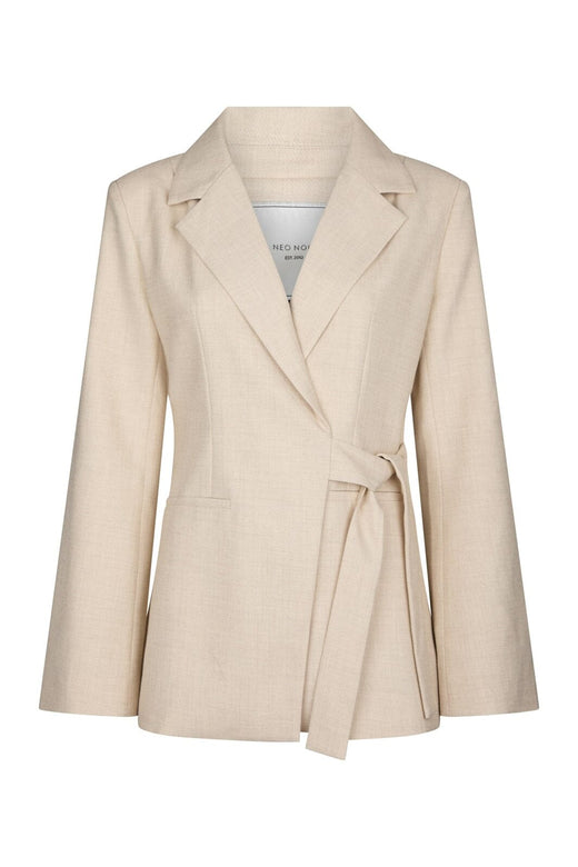 Neo Noir - Carmia Melange Tie Blazer 168227 - 976 - Beige Melange
