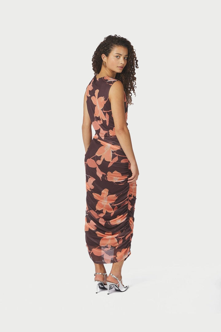 Neo Noir - Corilina Flower Mesh Dress 168542 - 210 - Brown