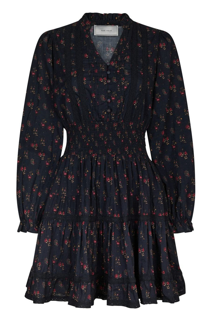 Neo Noir - Cornell Fine Print Dress 166552 - 702 - Dark Navy