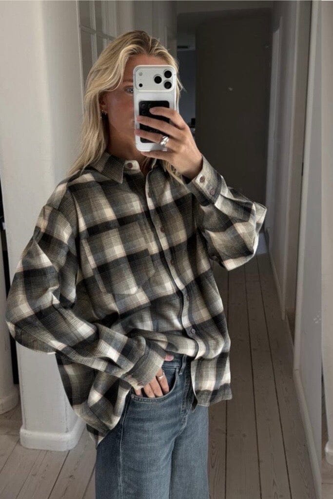 Neo Noir - Dalma Flannel Check Shirt 171678 - 151 - Army Skjorter 