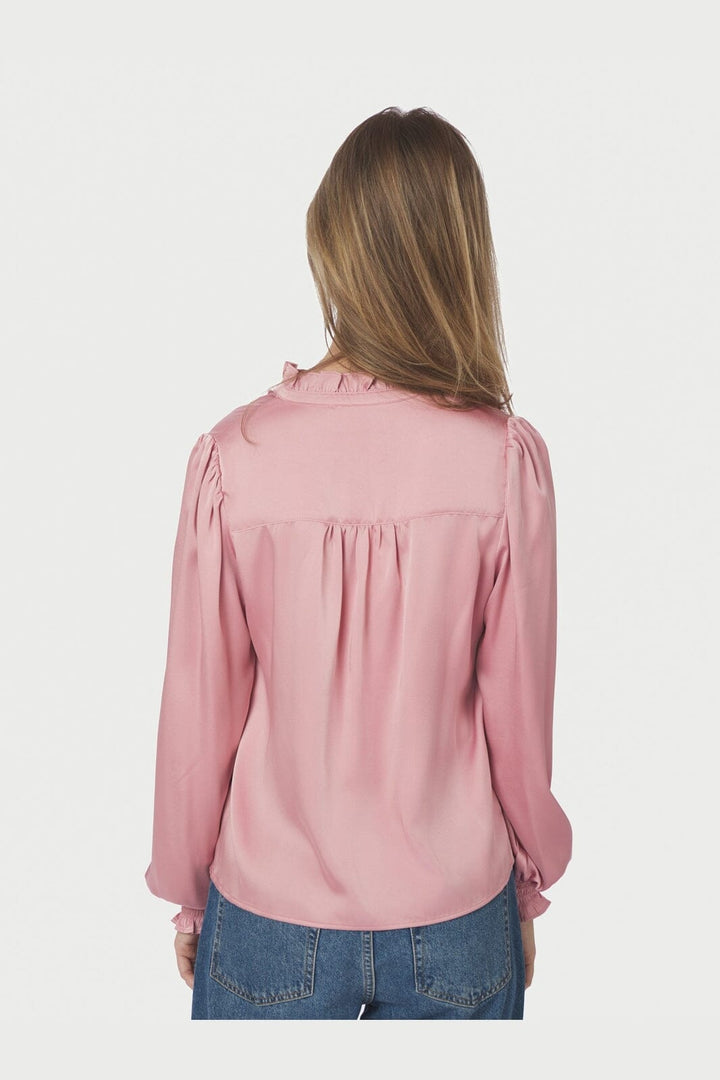 Neo Noir - Delsie Drapy Sateen Blouse 167479 - 754 - Light Pink