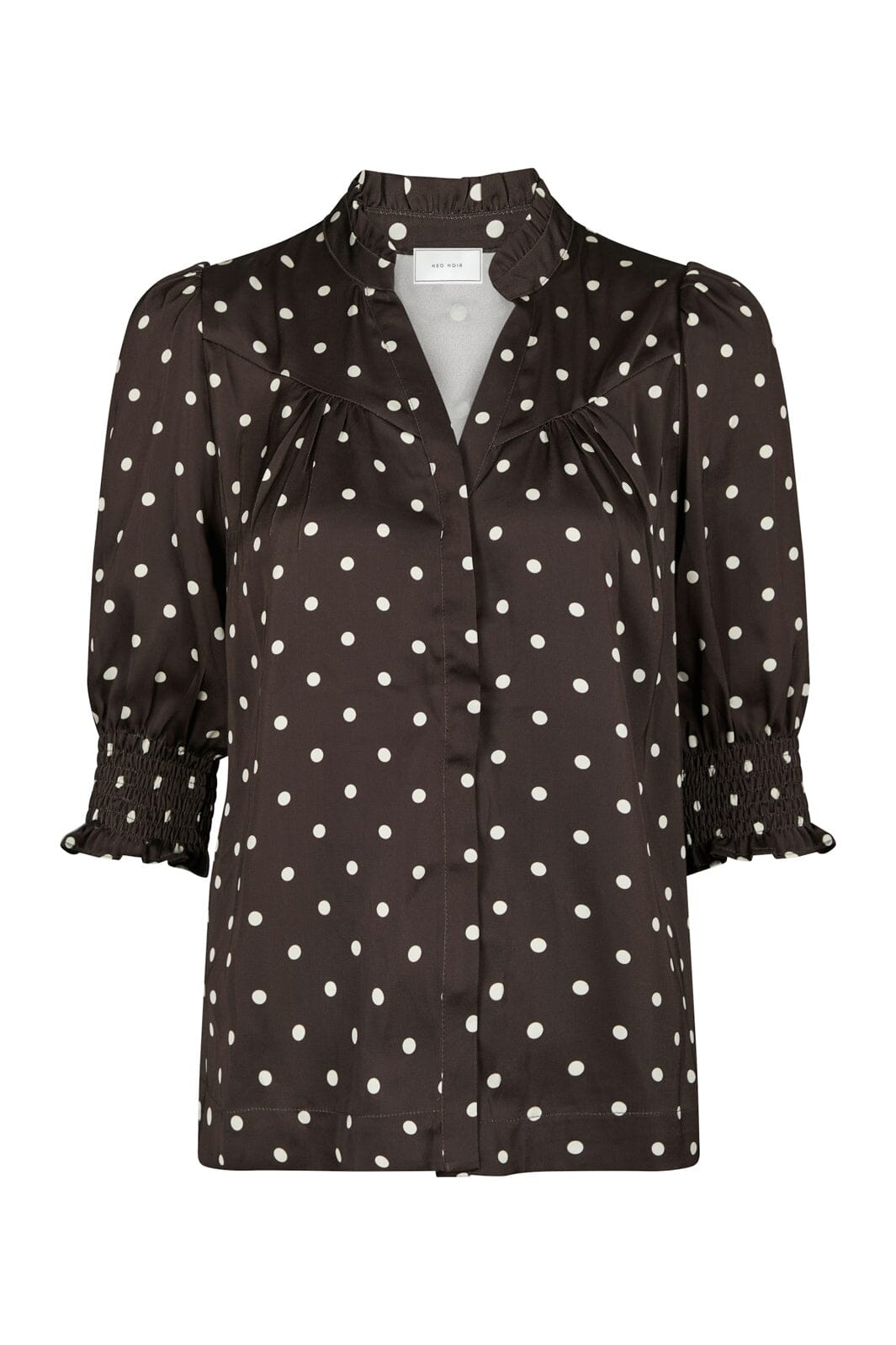 Neo Noir - Diana Dot Blouse 168484 - 676 - Dark Brown
