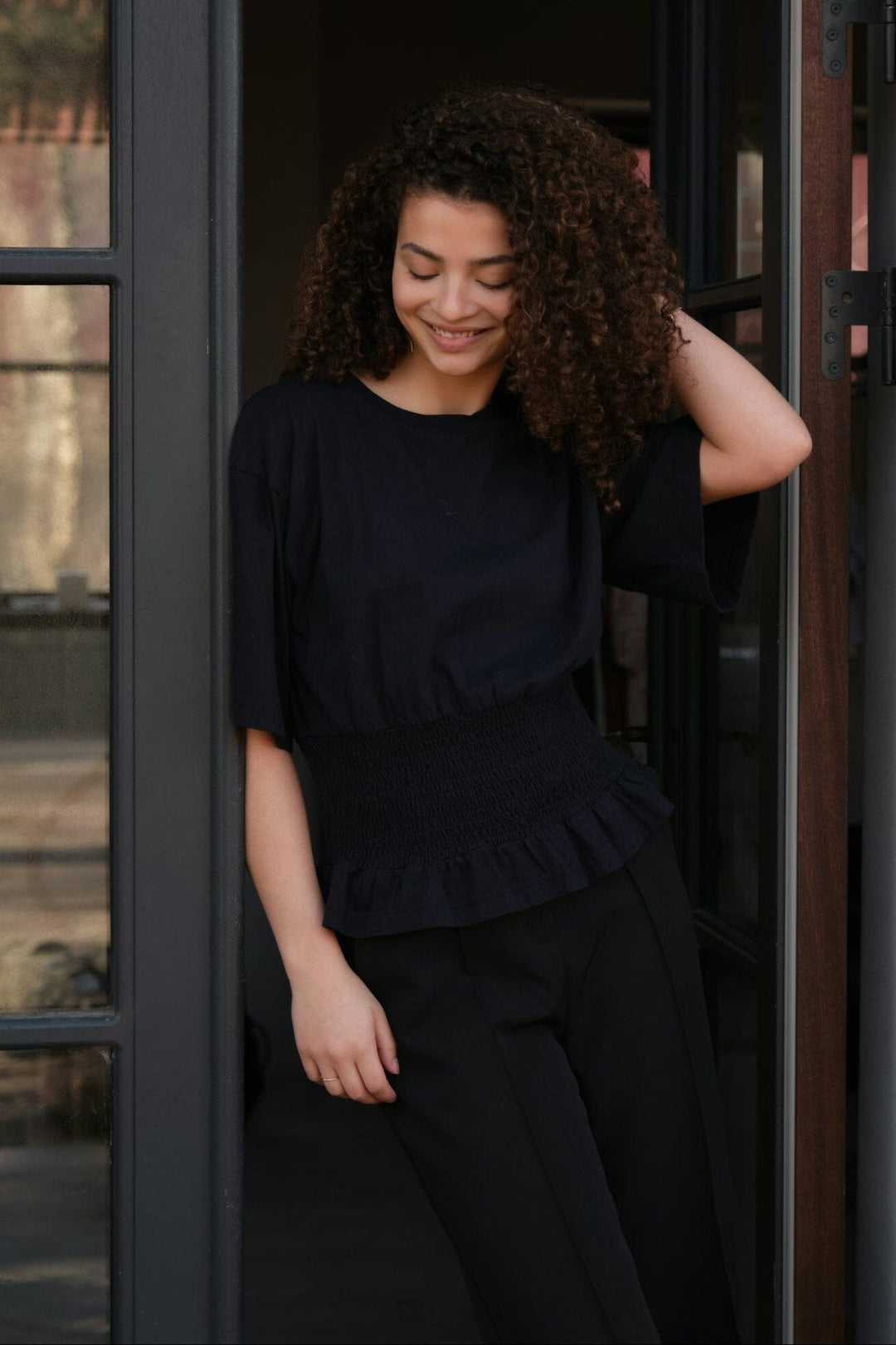 Neo Noir - Dray Boxy Smock Tee 165720 - 141 - Navy T-shirts 