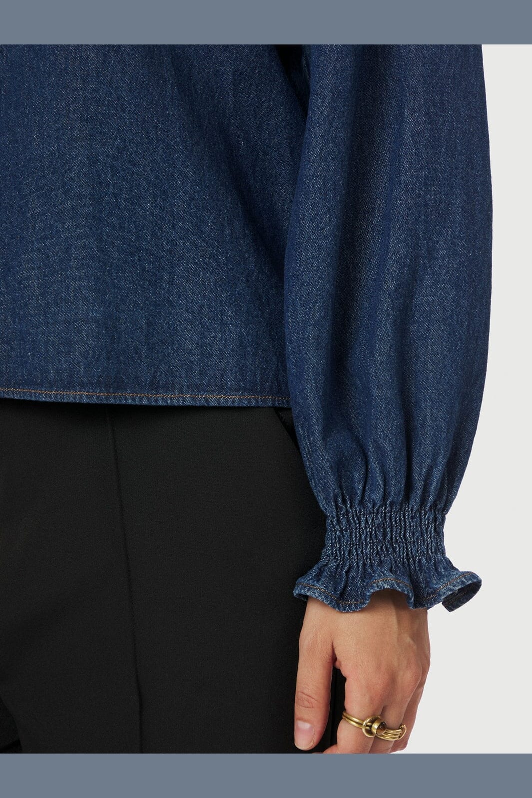 Neo Noir - Emmeline Denim Blouse 164434 - 534 - Dark Blue