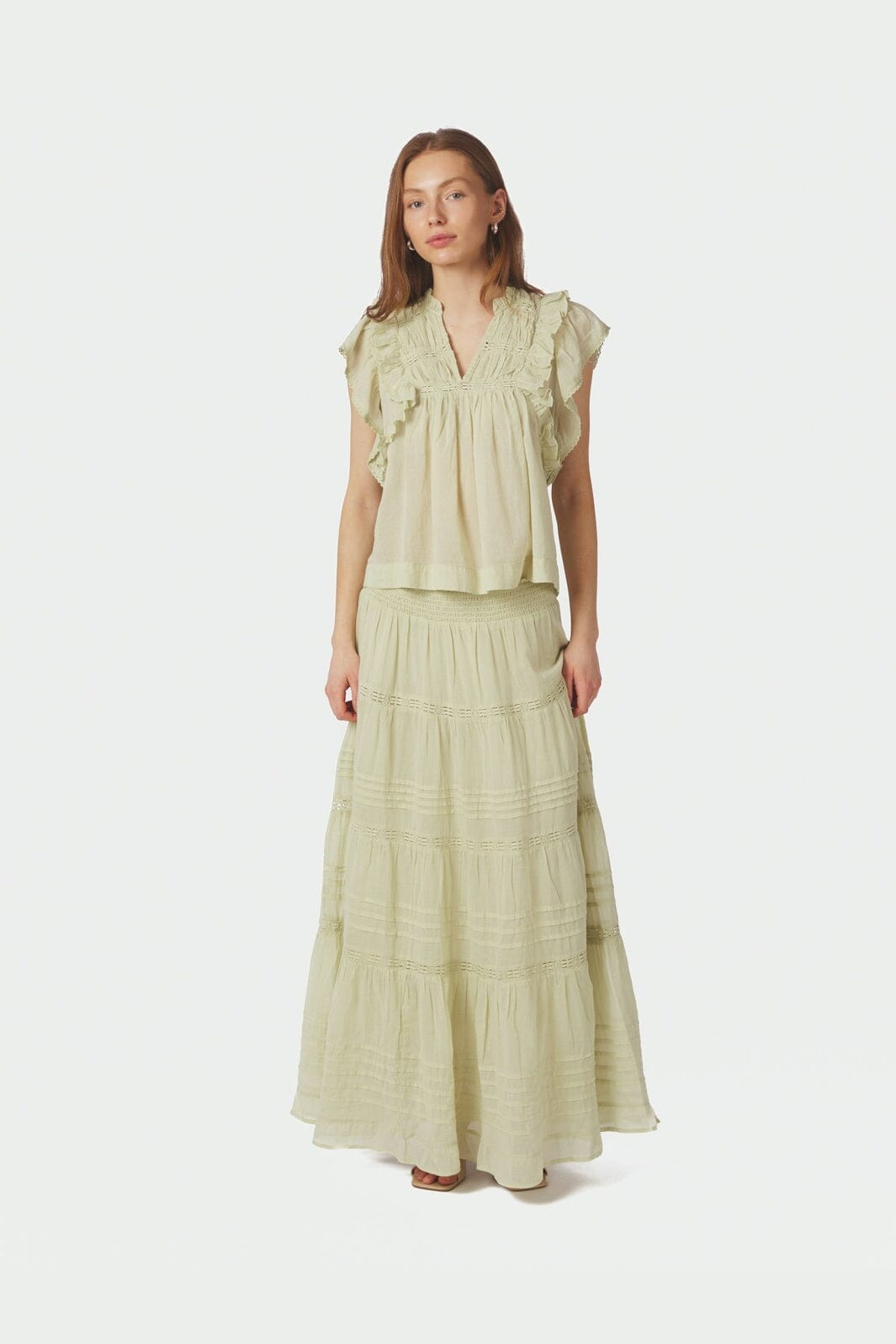 Neo Noir - Felicia S Voile Skirt 161872 - 236 - Pistachio