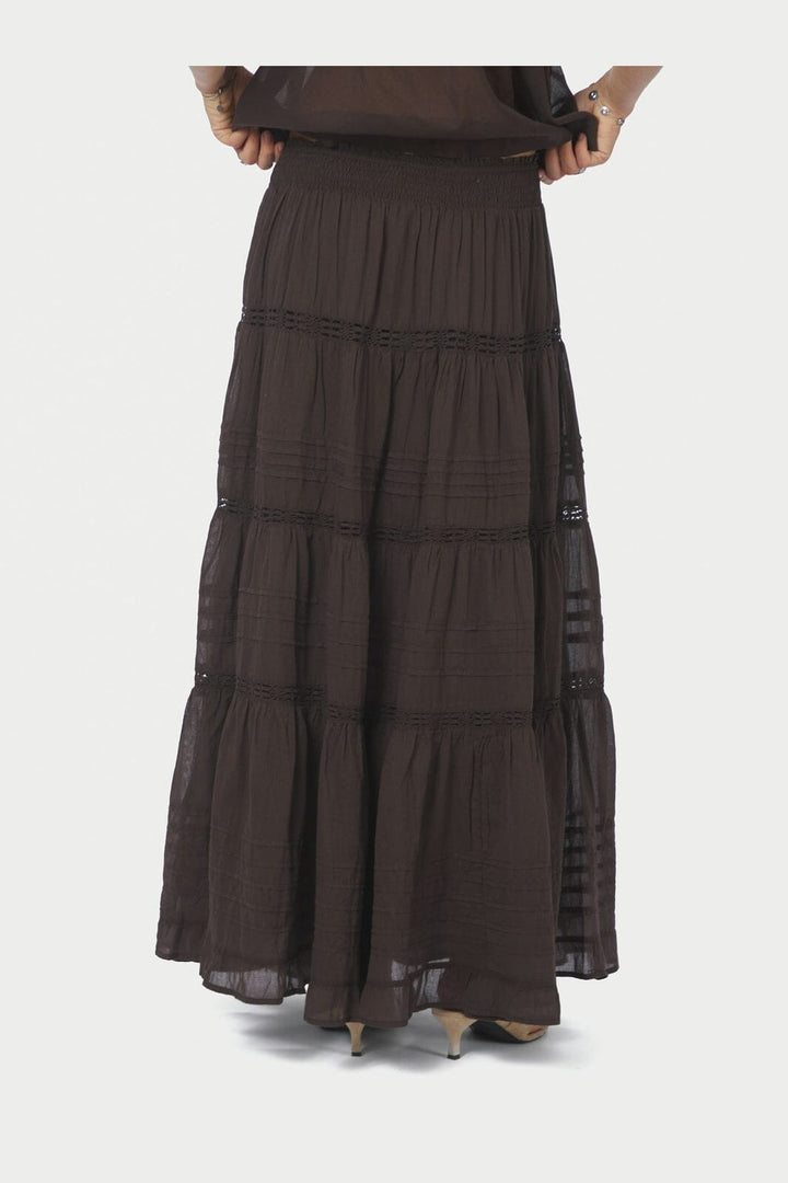 Neo Noir - Felicia S Voile Skirt 161872 - 676 - Dark Brown