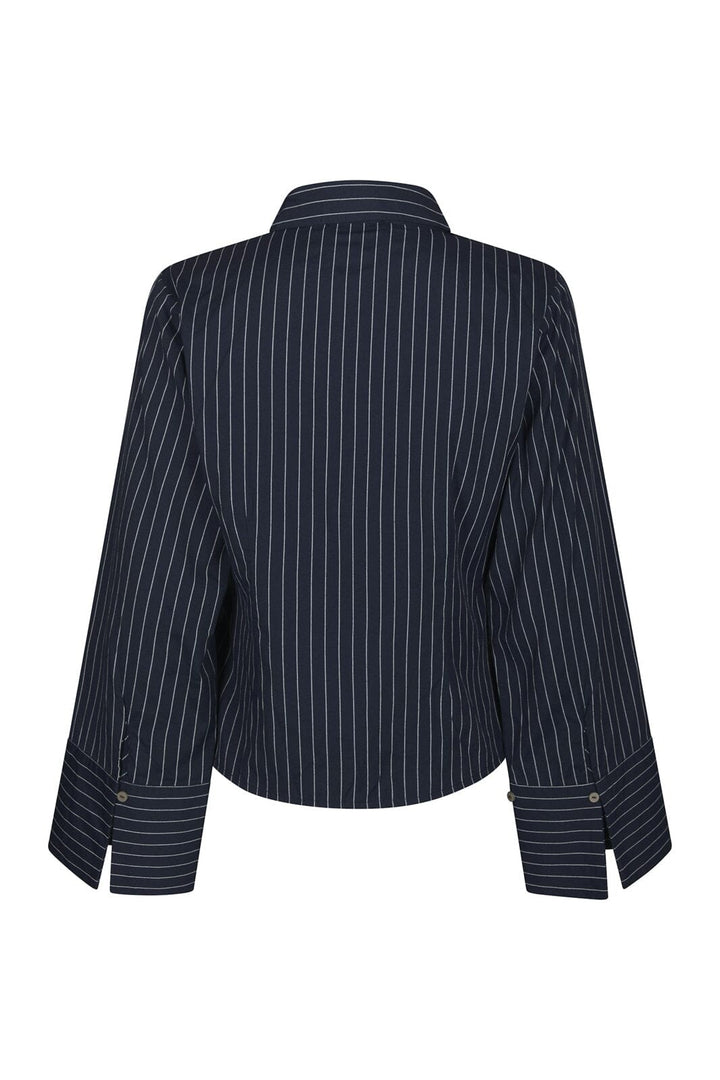 Neo Noir - Fenli Slim Stripe Shirt 170977 - 141 - Navy