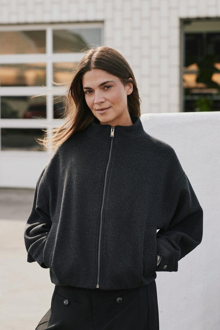 Neo Noir - Florine Wool Bomber Jacket 166100 - 132 - Antracit Jakker 