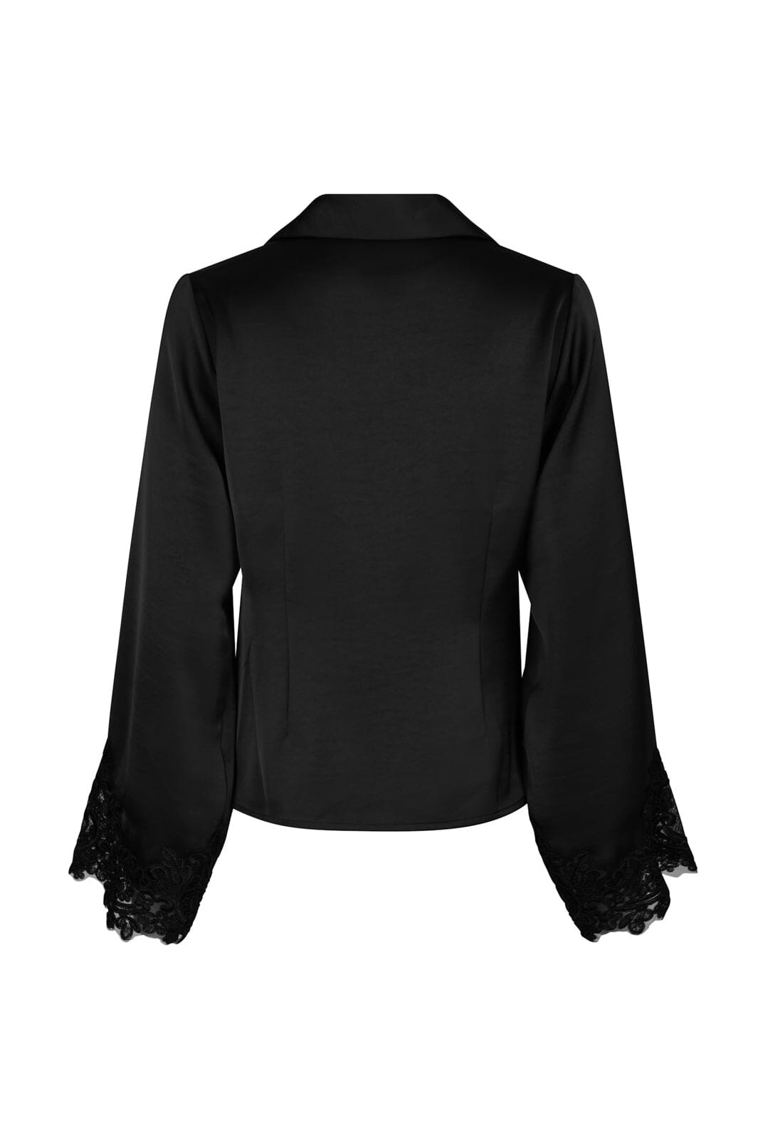 Neo Noir - Giovah Lace Sateen Shirt 171221 - 100 - Black