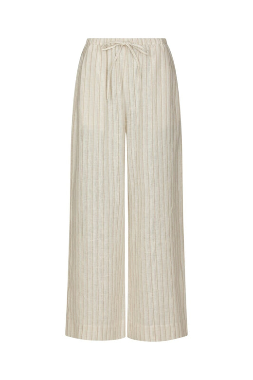 Neo Noir - Heifa Linen Stripe Pants 168335 - 213 - Sand