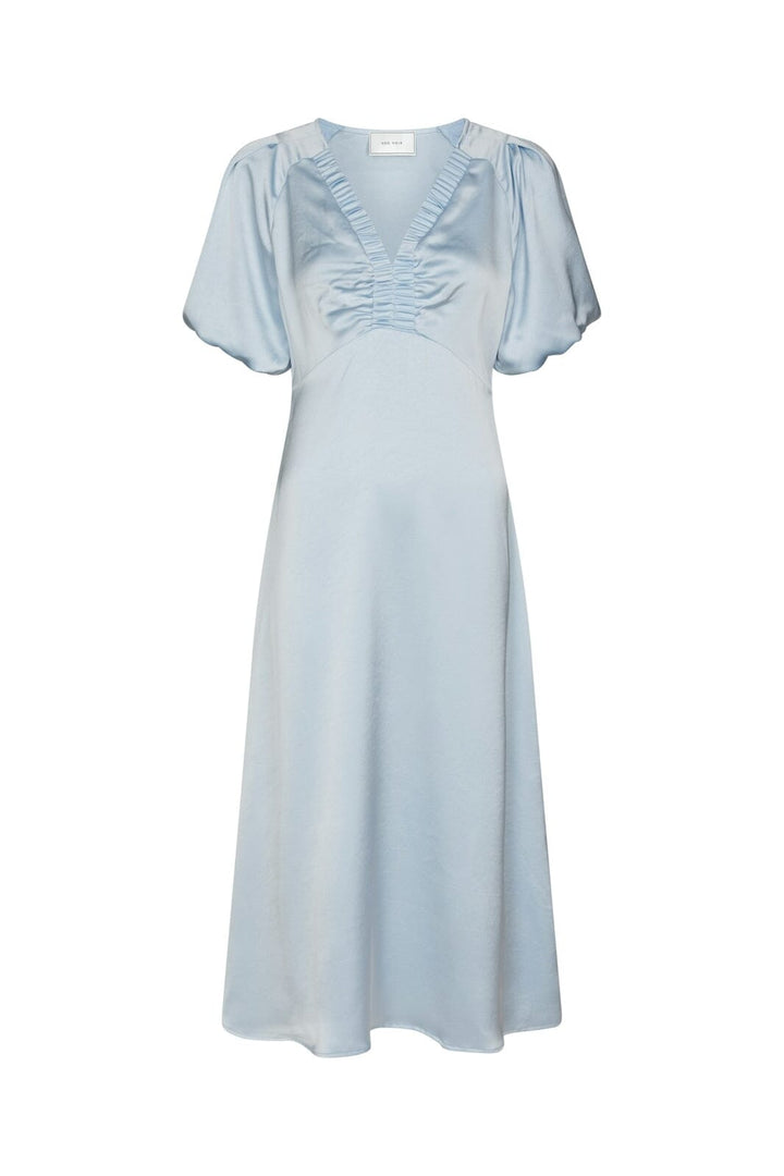 Neo Noir - Illana Heavy Sateen Dress 162521 - 145 - Light Blue