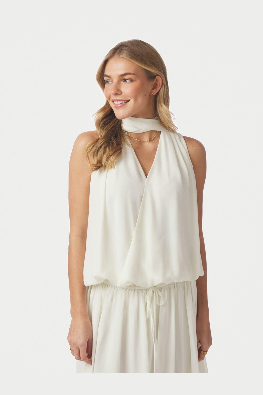 Neo Noir - Inge Chiffon Top 167047 - 121 - Off White