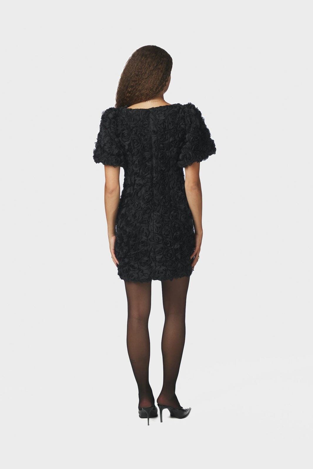 Neo Noir - Kerina Flower Dress 171172 - 100 - Black