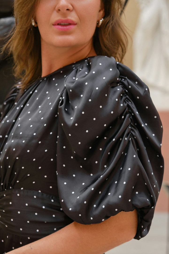 Neo Noir - Kikka Dot Dress 166646 - 100 - Black Kjoler 