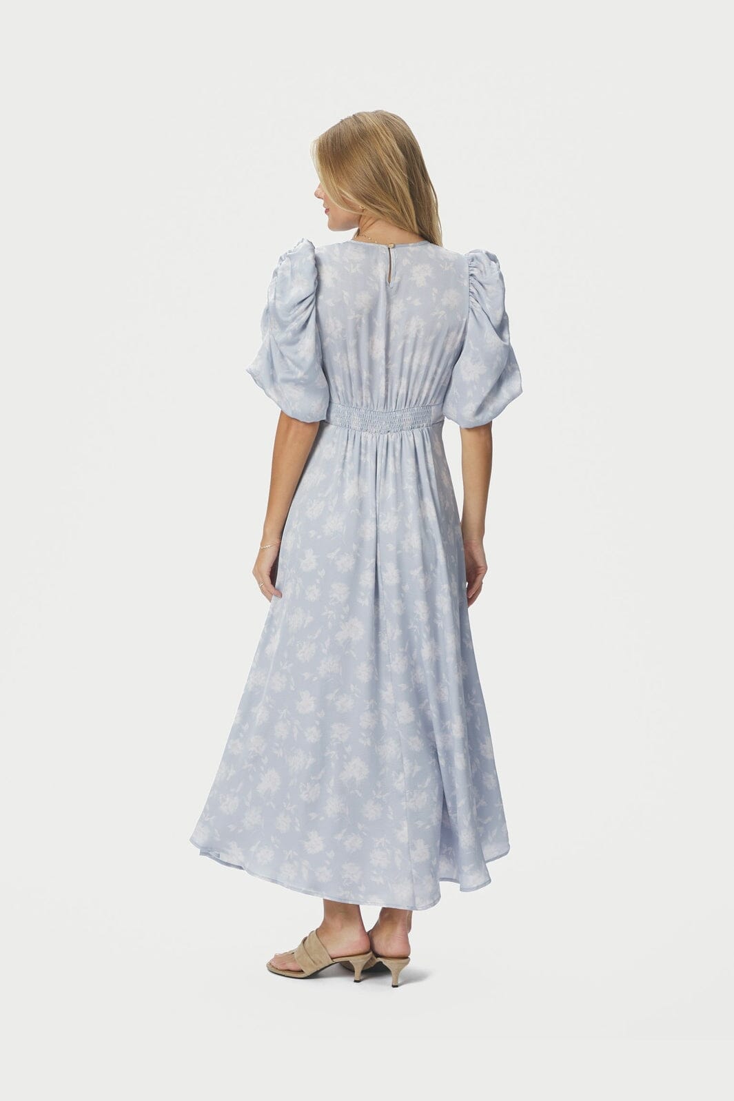 Neo Noir - Kikka Faded Flower Dress 167902 - 145 - Light Blue