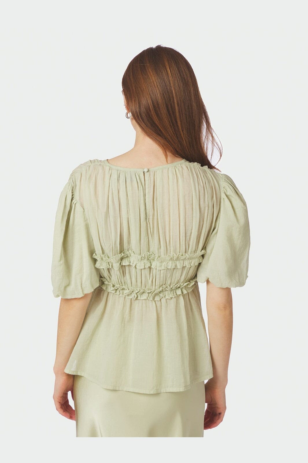 Neo Noir - Kiril S Voile Blouse 166388 - 236 - Pistachio