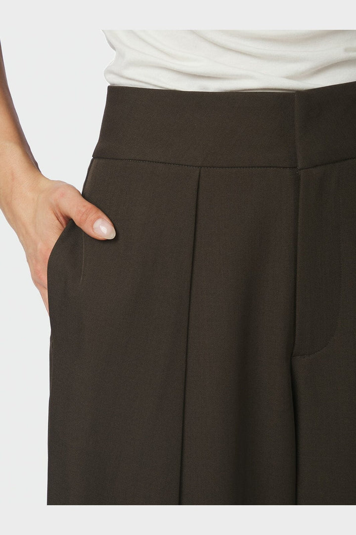Neo Noir - Lucille Structure Pants 169655 - 676 - Dark Brown