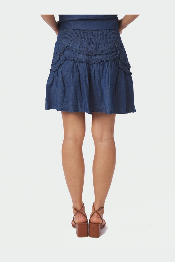 Neo Noir - Maliah Denim Skirt 168896 - 140 - Blue