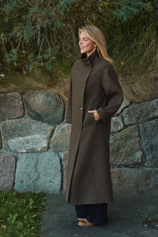 Neo Noir - Marcel Mini Check Coat 168540 - 210 - Brown Jakker 