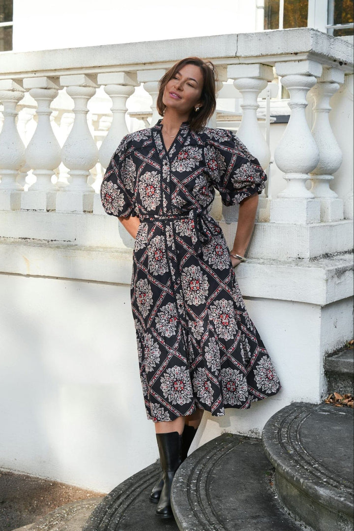 Neo Noir - Margarita Pure Boho Dress 166783 - 100 - Black Kjoler 