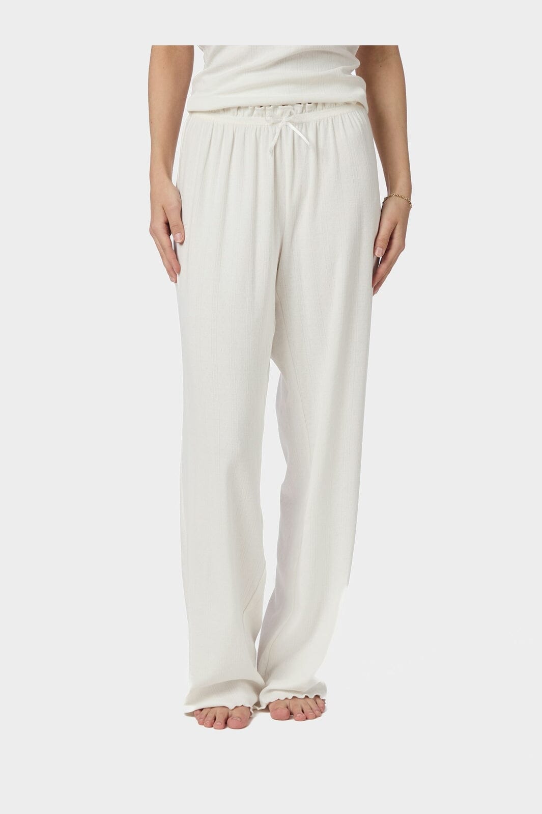 Neo Noir - Maris Pointelle Pants 167798 - 121 - Off White