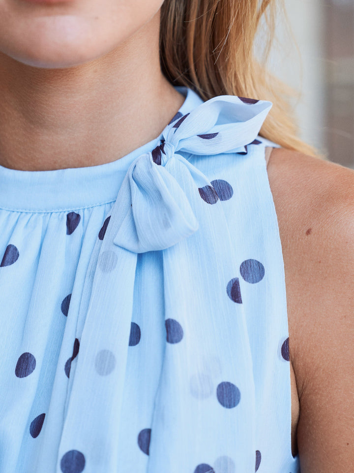 Neo Noir - Marli Big Dot Dress 167758 - 145 - Light Blue Kjoler 