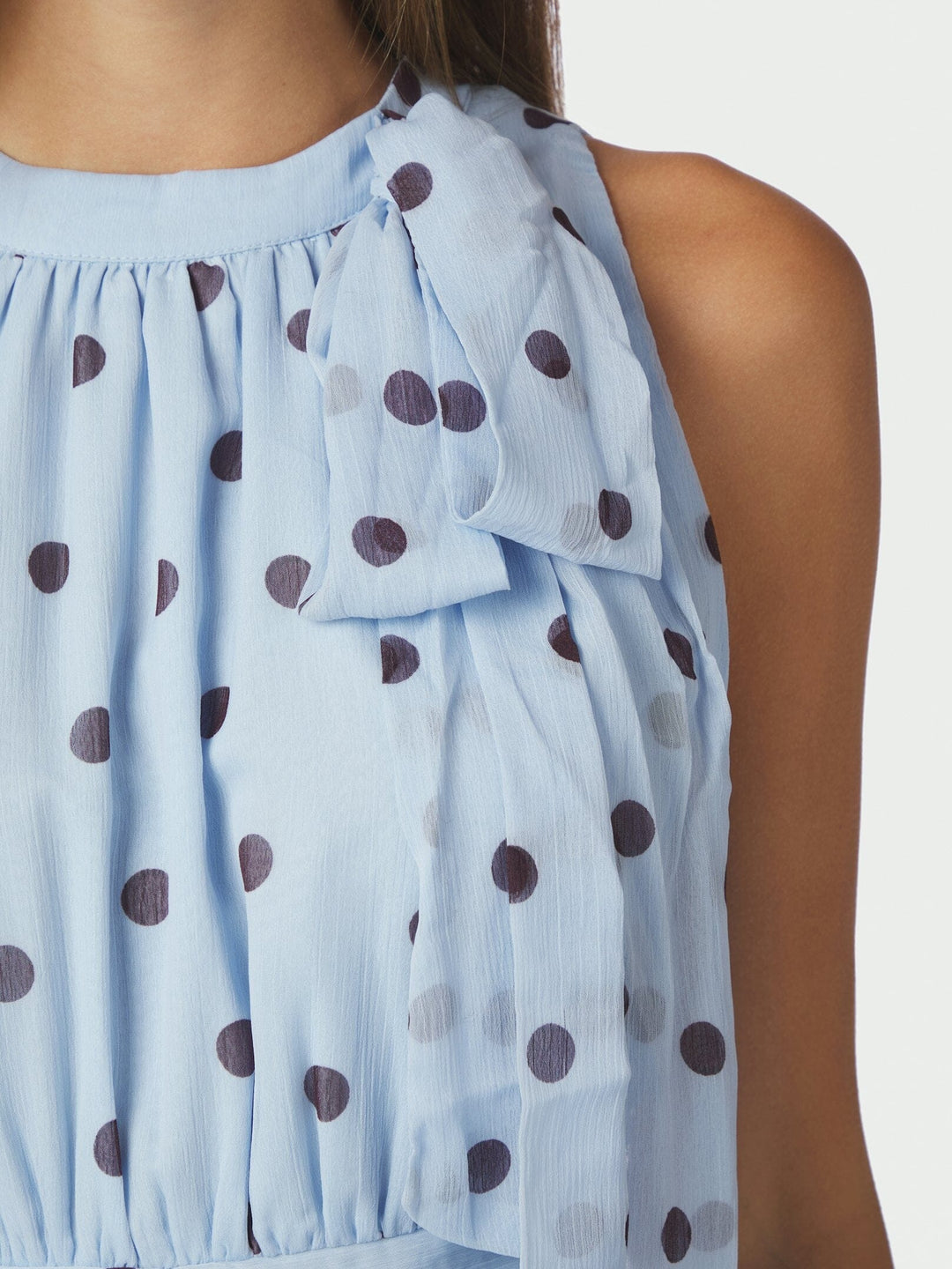 Neo Noir - Marli Big Dot Dress 167758 - 145 - Light Blue Kjoler 