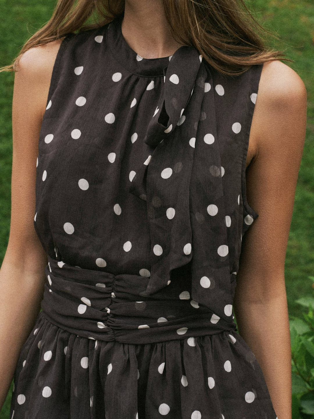 Neo Noir - May Big Dot Dress 170522 - 210 - Brown Kjoler 