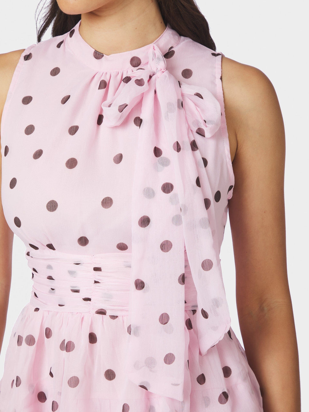 Neo Noir - May Big Dot Dress 170522 - 754 - Light Pink Kjoler 
